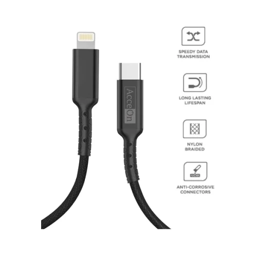 Acceon Type C To Lghtning Cable Black - Image 4