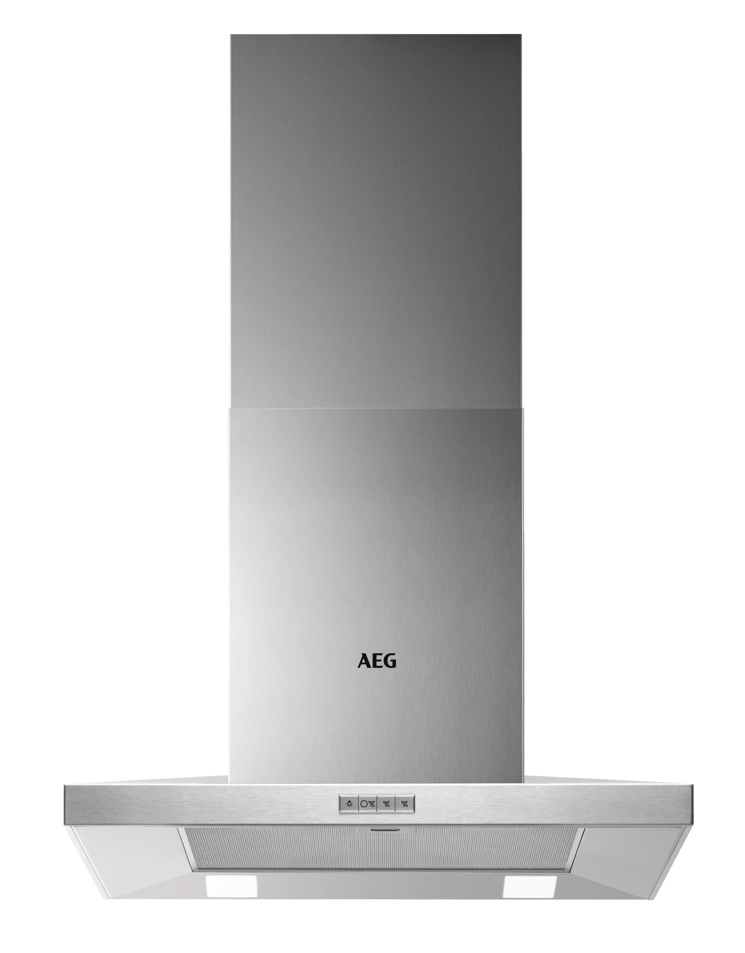 AEG Built-in Traditional Chimney Hood 60cm, Breeze Function, LED lighting, Washable filters, Silver, DKB4650M