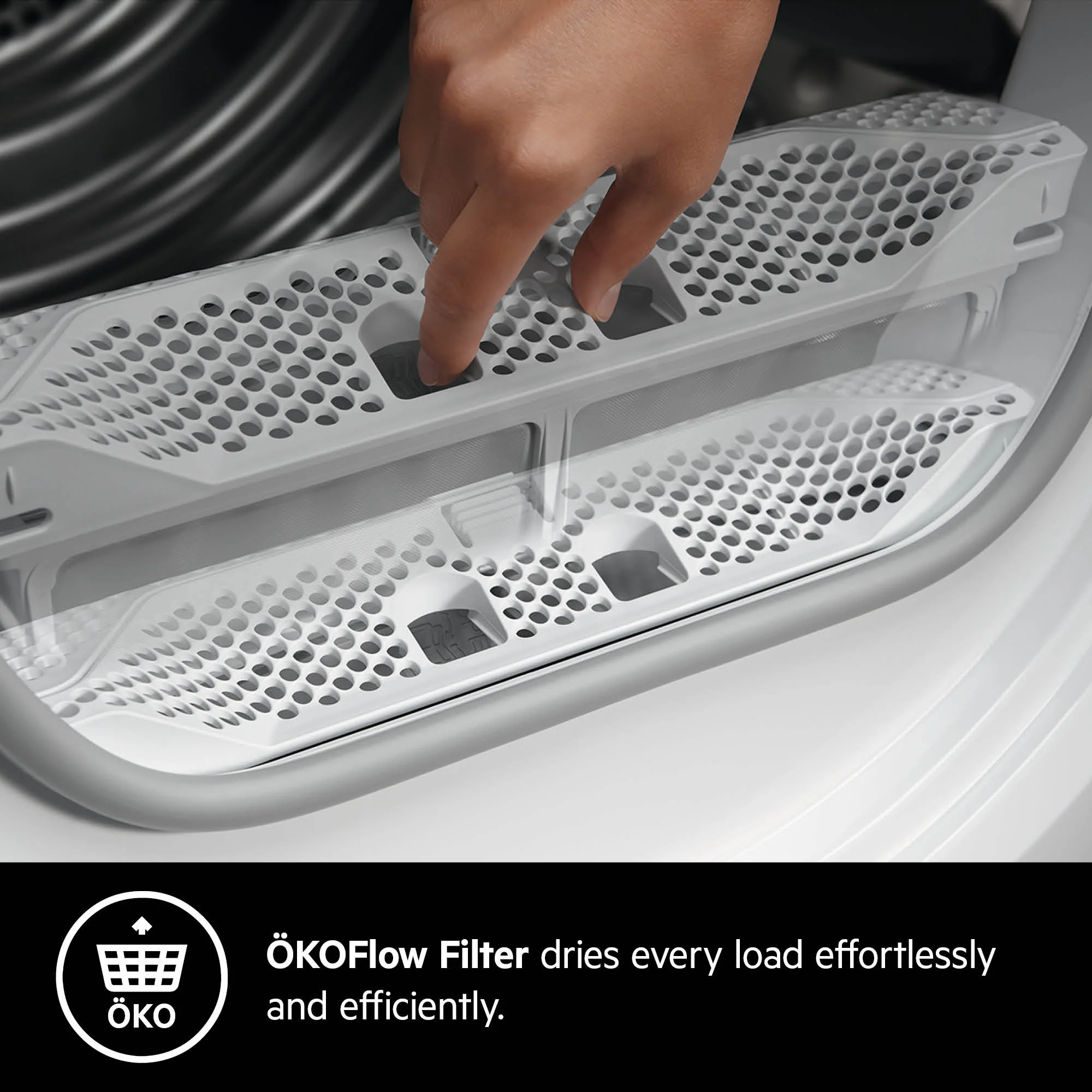 AEG Standalone Front Load Dryer 8 kg, Free standing, Prosense technology, Easy-Iron, Eco dry, White, T7DBE831 - Image 3