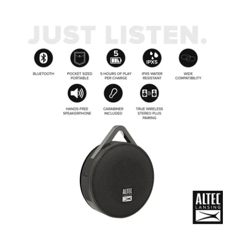 Altec Lansing Orbit Go Bluetooth Speaker Black - Image 2
