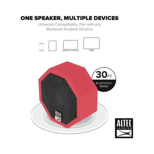 Altec Lansing Solo Bluetooth Speaker Red - Image 6