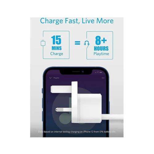 Anker PowerPort III Type-C Portable Fast Charger White - Image 3