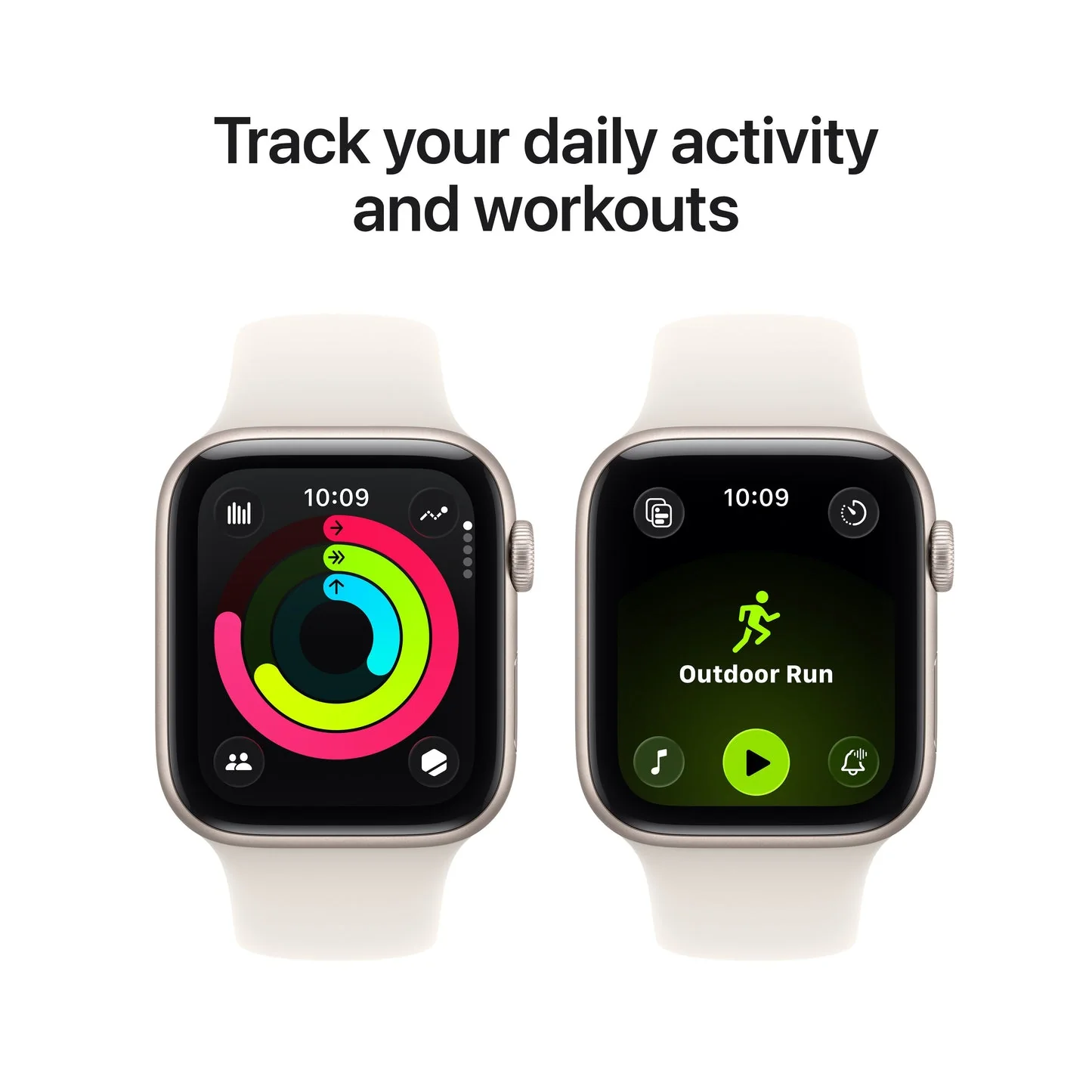 Apple Watch SE 3 GPS 40mm, Starlight Aluminium Case with Starlight Sport Band, S/M - Image 6