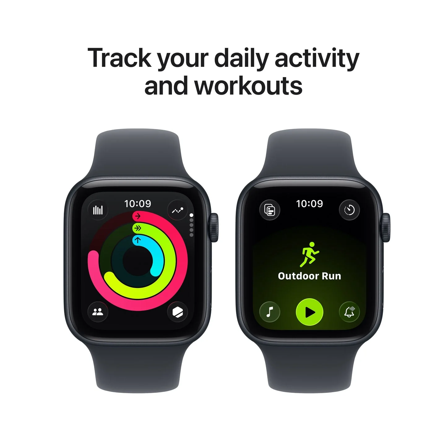 Apple Watch SE 3 GPS 44mm, Midnight Aluminium Case with Midnight Sport Band, M/L - Image 6
