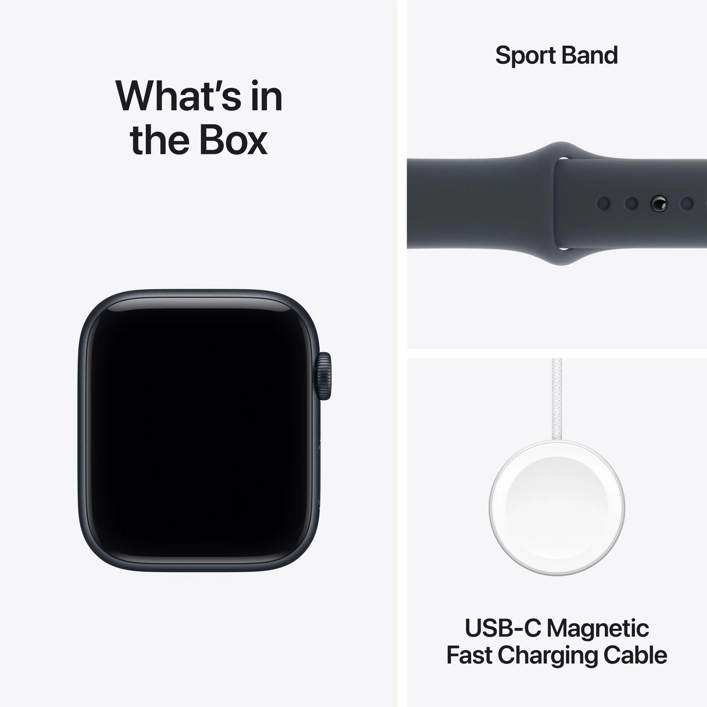 Apple Watch SE 3 GPS 44mm, Midnight Aluminium Case with Midnight Sport Band, M/L - Image 8