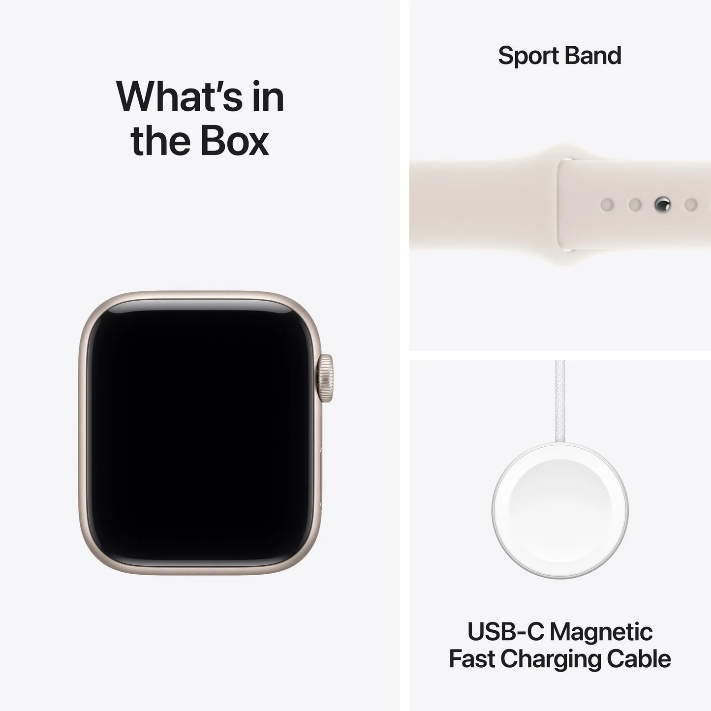 Apple Watch SE 3 GPS 44mm, Starlight Aluminium Case with Starlight Sport Band, M/L - Image 8