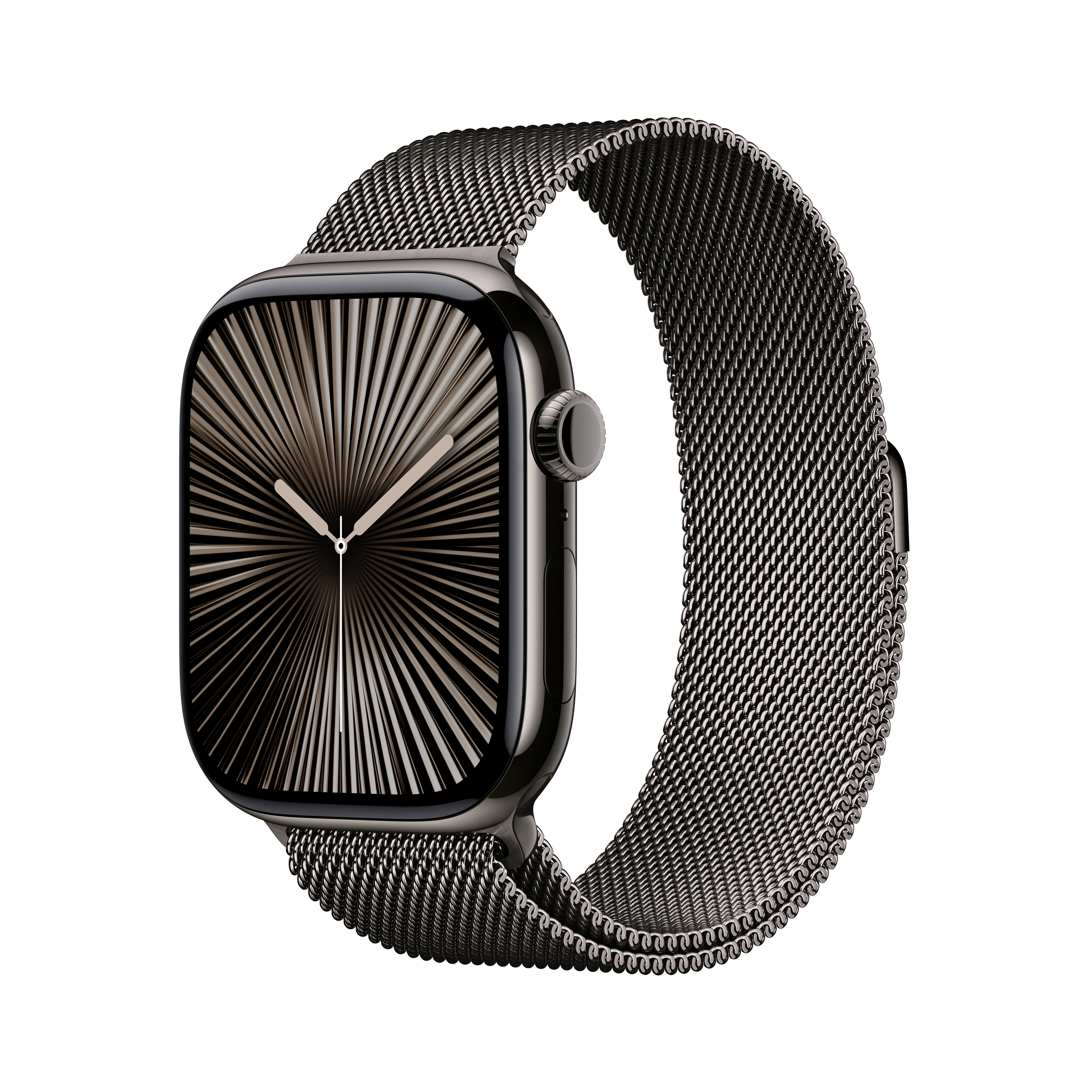 Apple Watch Series 10 GPS + Cellular 46mm Slate Titanium Case with Slate Milanese Loop - S/M, MC7R4QA/A