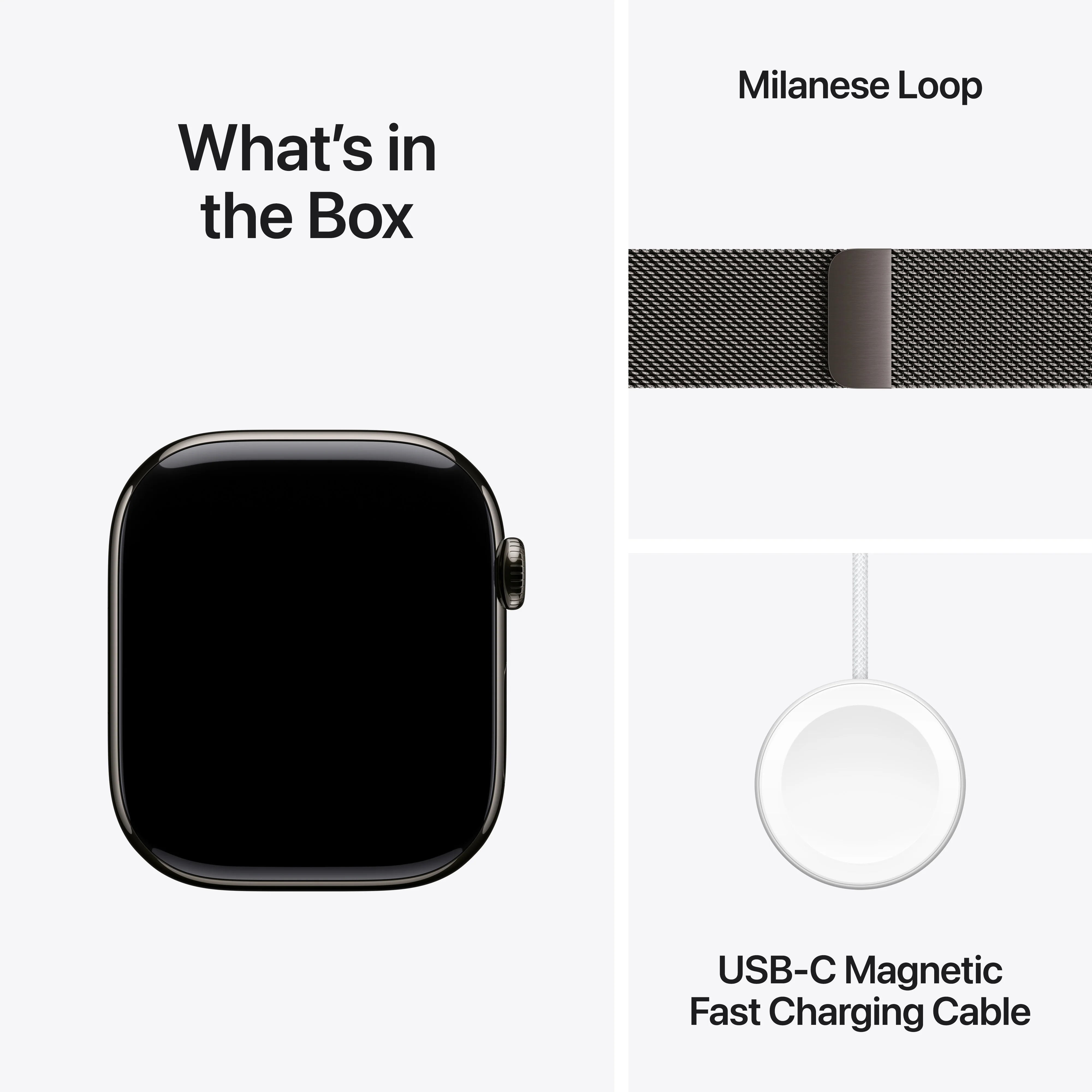 Apple Watch Series 10 GPS + Cellular 46mm Slate Titanium Case with Slate Milanese Loop - S/M, MC7R4QA/A - Image 9
