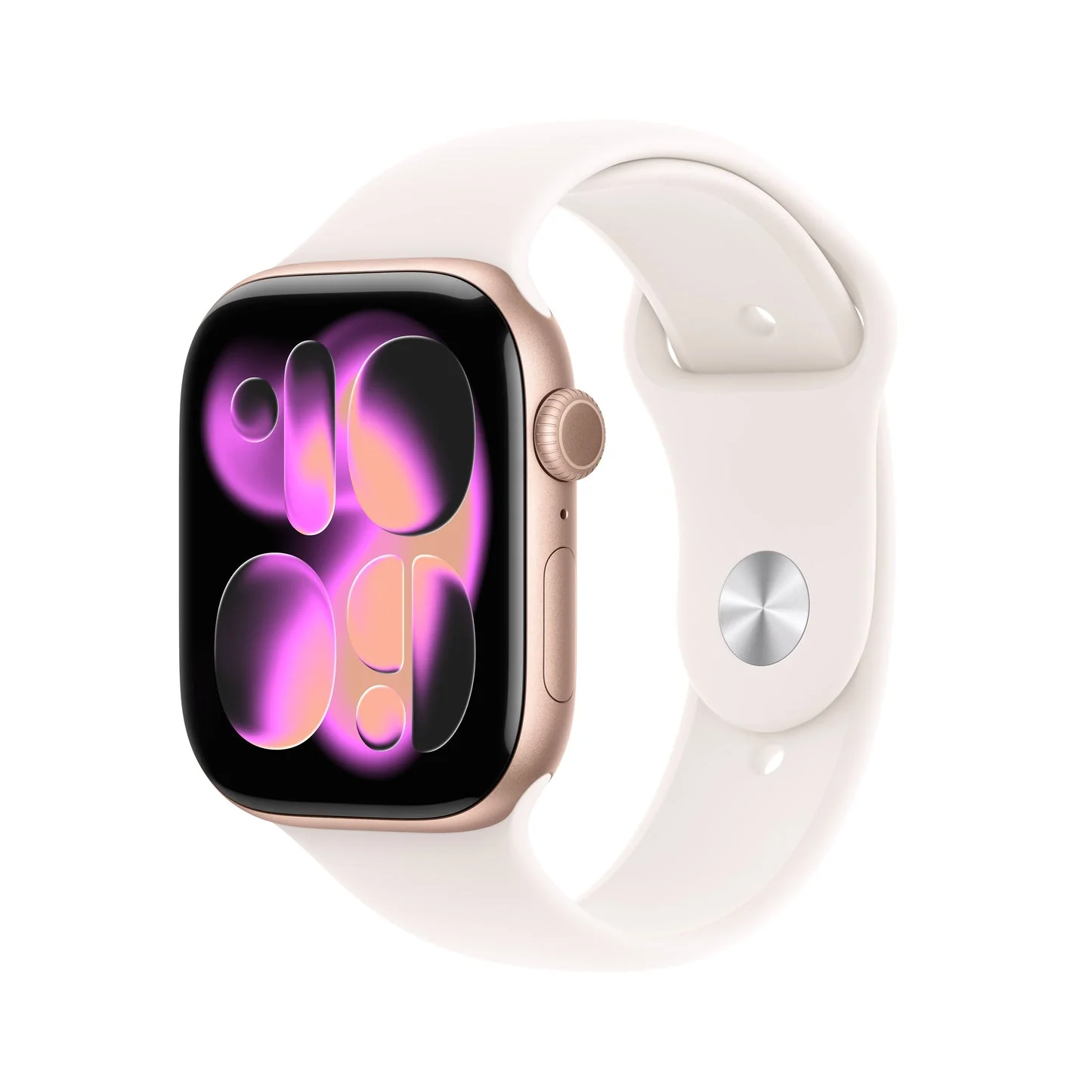 Apple Watch Series 11 GPS 42mm, Rose Gold Aluminium Case with Light Blush Sport Band, S/M