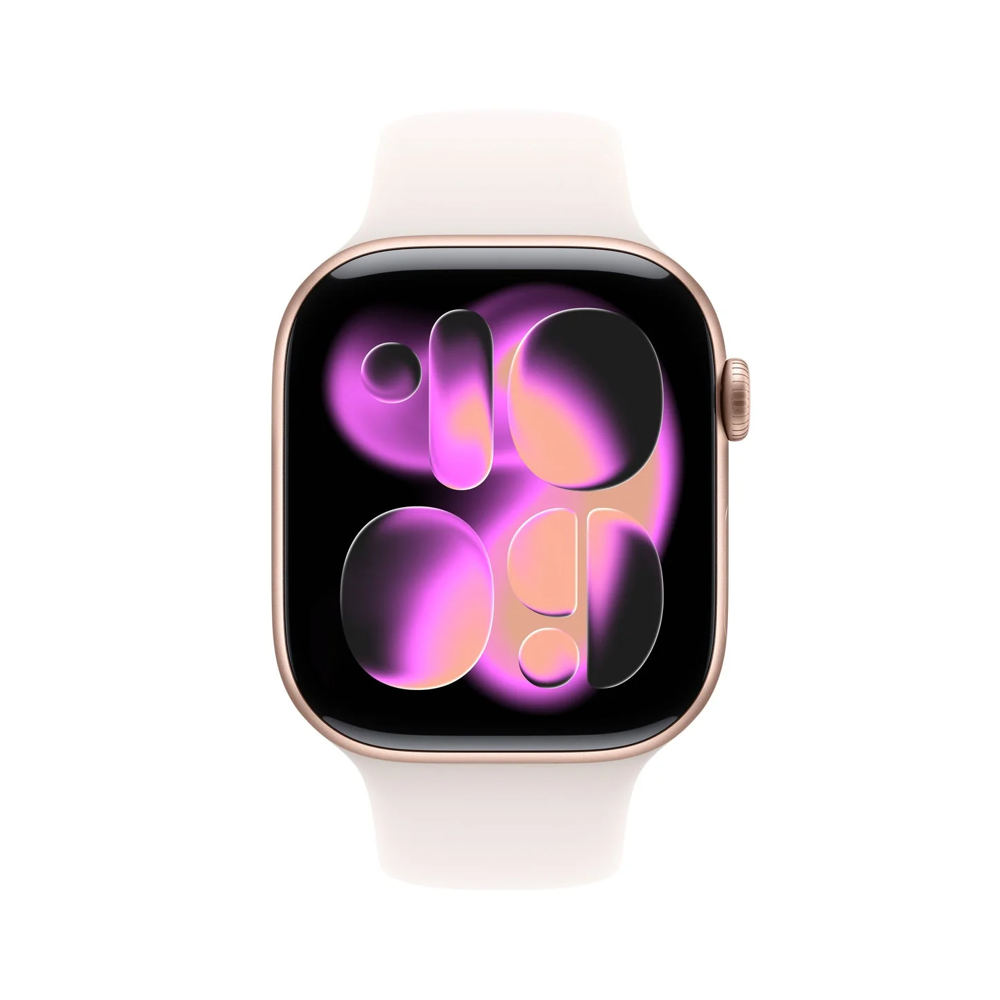 Apple Watch Series 11 GPS 42mm, Rose Gold Aluminium Case with Light Blush Sport Band, S/M - Image 2