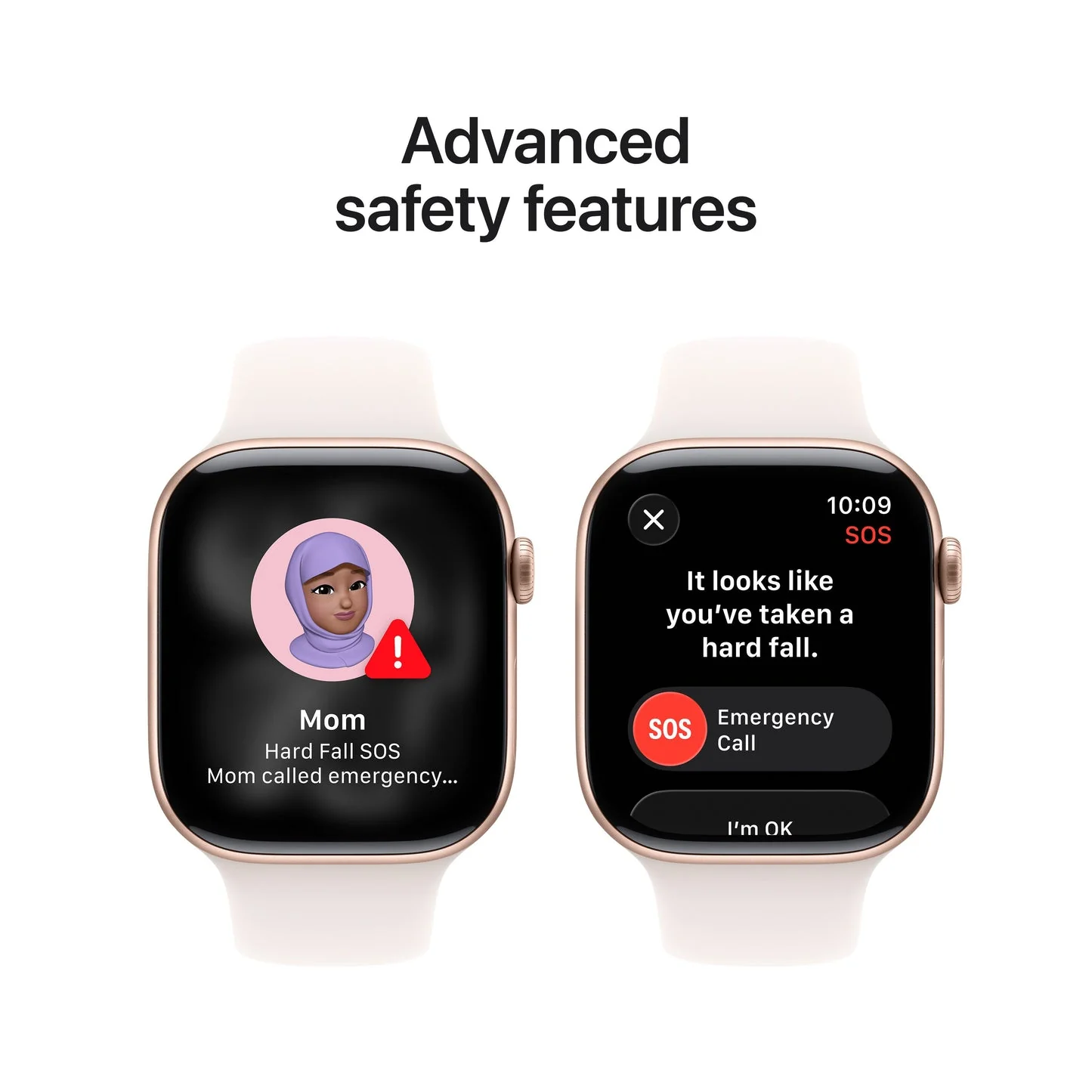 Apple Watch Series 11 GPS 42mm, Rose Gold Aluminium Case with Light Blush Sport Band, S/M - Image 6