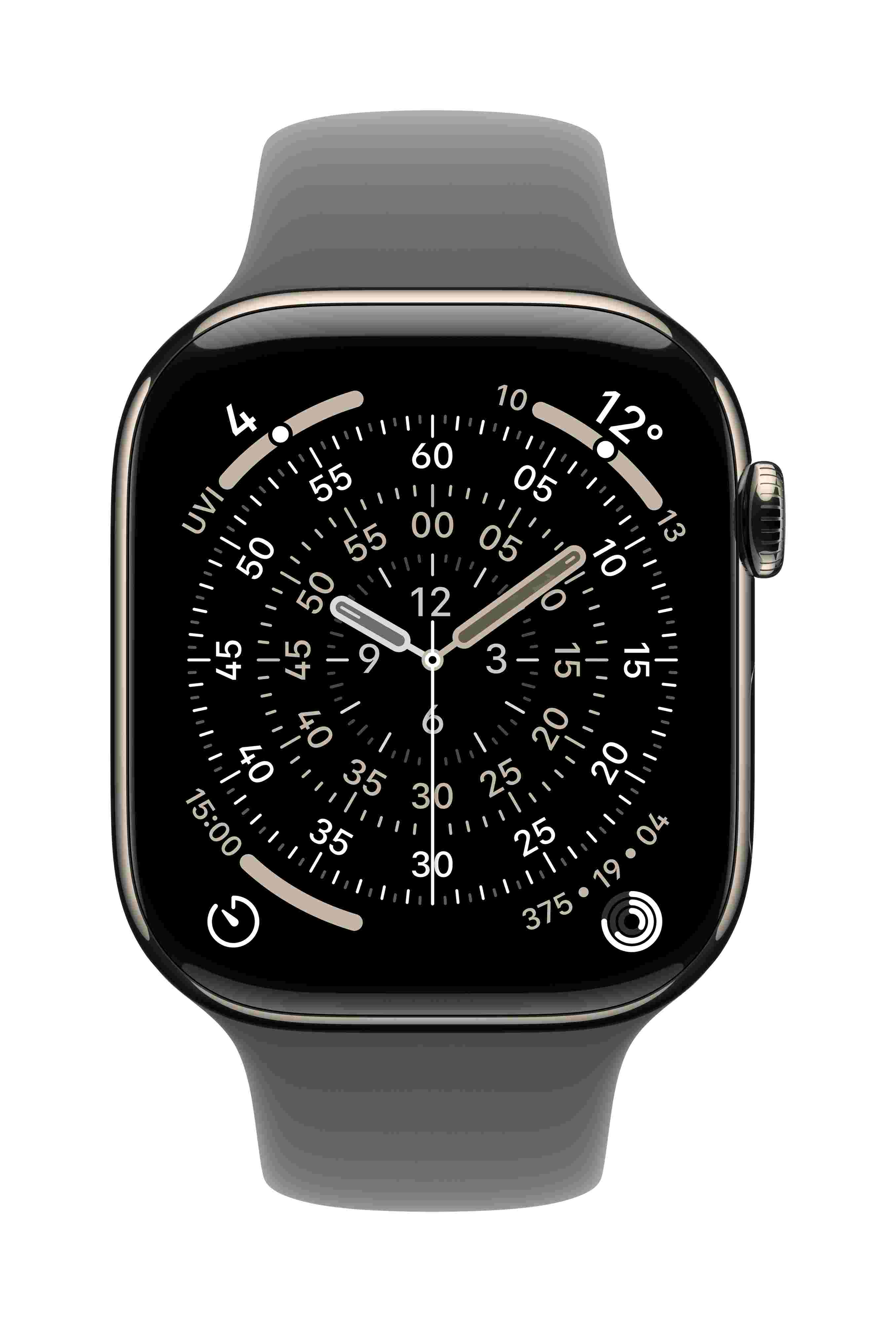 Apple Watch Series 11 GPS + Cellular 46mm, Natural Titanium Case with Stone Grey Sport Band, M/L - Image 2