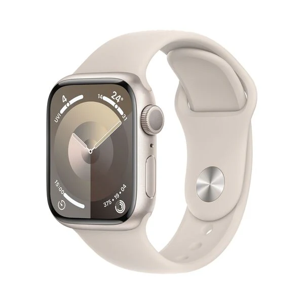 Apple Watch Series 9 GPS + Cellular 41mm Starlight Aluminium Case + Starlight Sport Band - S/M