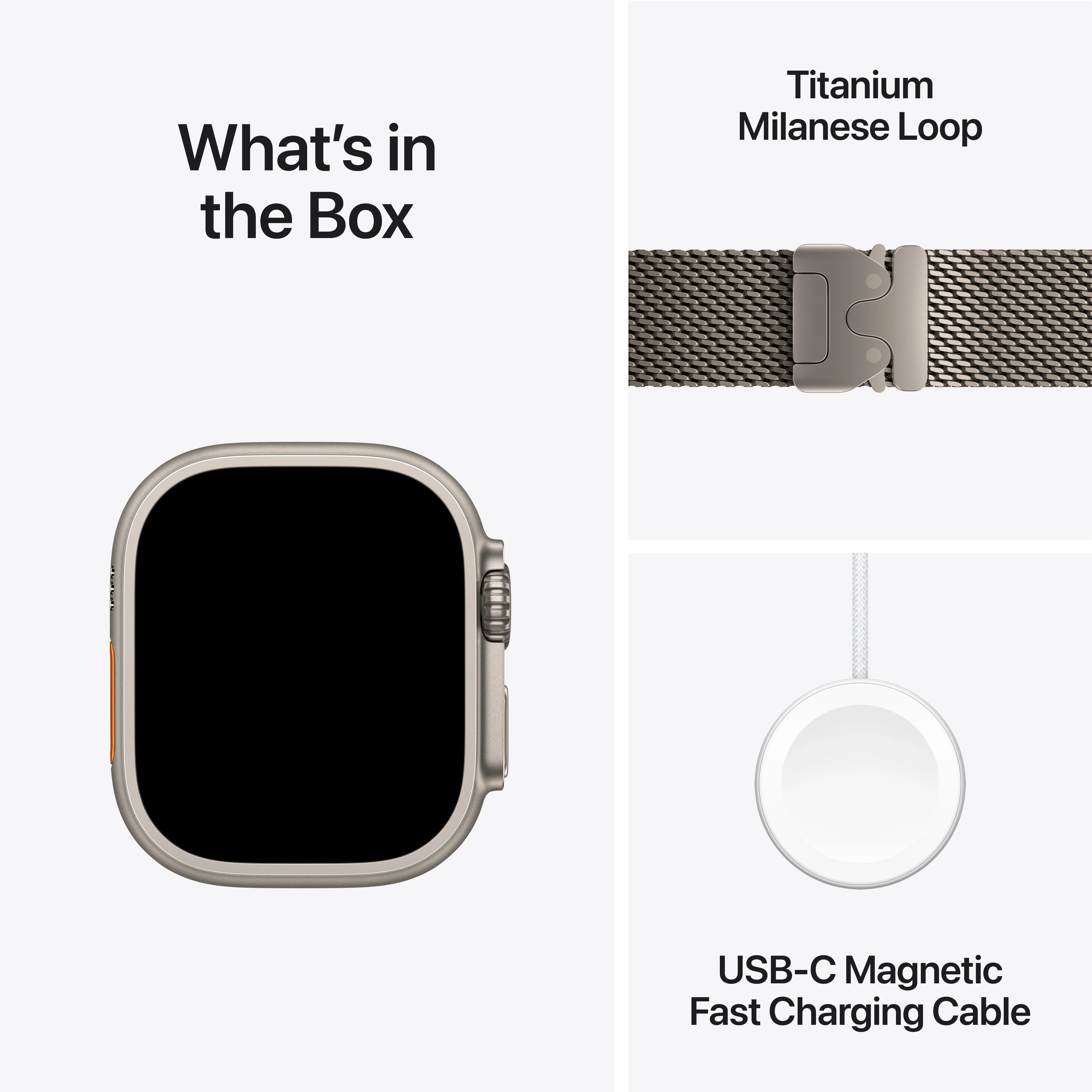 Apple Watch Ultra 2 GPS + Cellular 49mm Natural Titanium Case with Natural Titanium Milanese Loop - L, MX5T3QA/A - Image 9