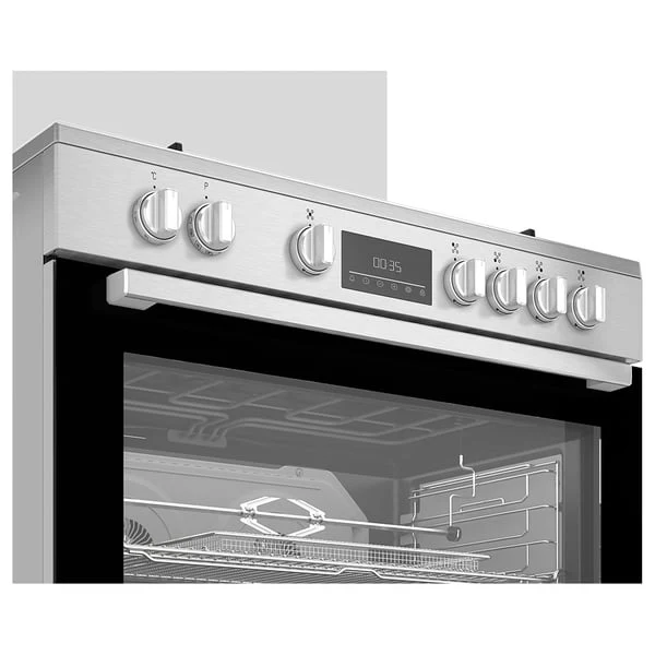 Beko Gas Cooker, 90 CM, 1 Year Warranty, Inox, BGTW 11227 EXA - Image 5