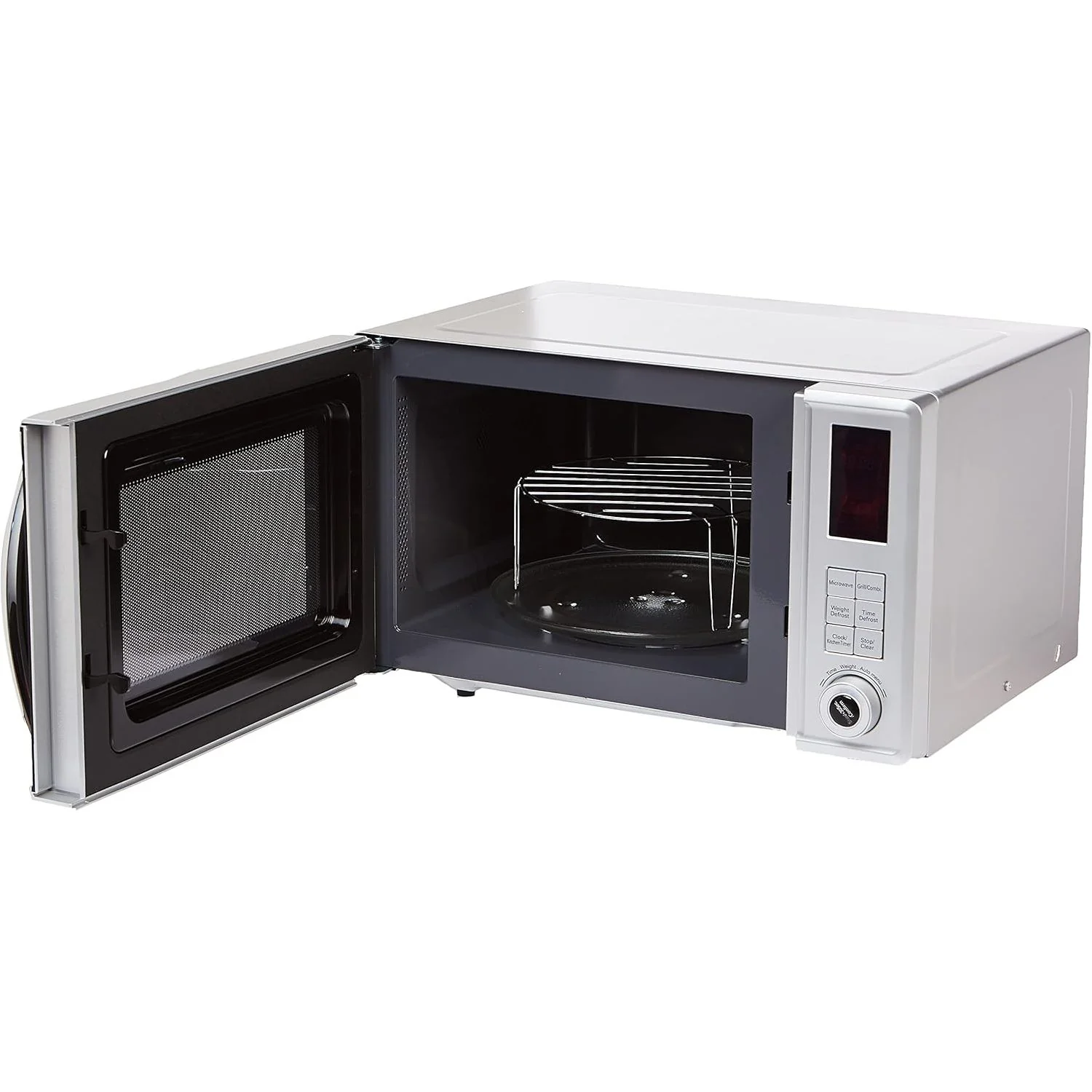 Black + Decker 800W 23 Liter Combination Microwave Oven With Grill, Silver - Mz2310Pg - Image 4