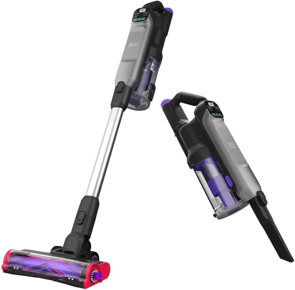 Black+Decker Cordless Stick Vacuum, Digital Motor, 21.6V/86Wh, BHFEA640WP-GB