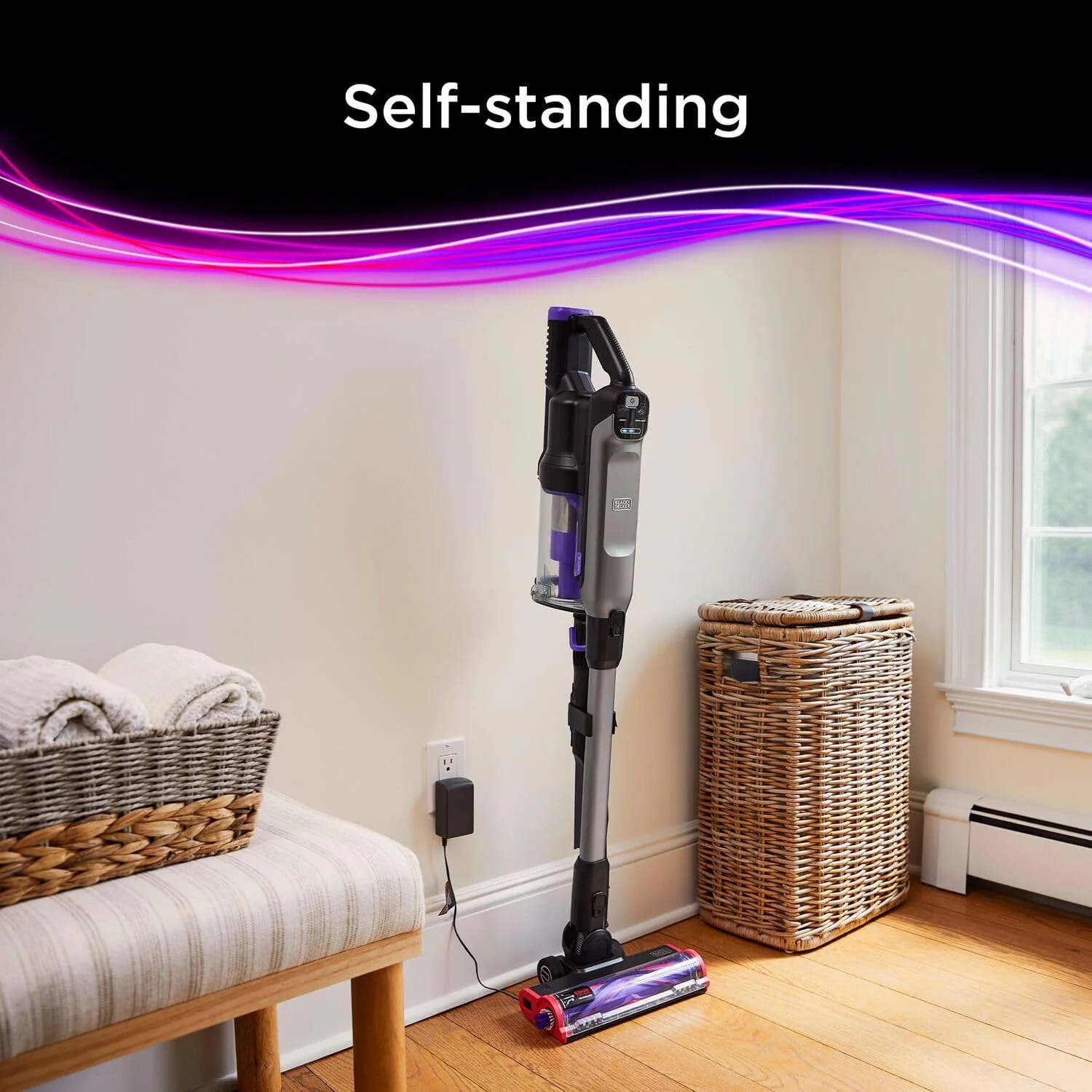 Black+Decker Cordless Stick Vacuum, Digital Motor, 21.6V/86Wh, BHFEA640WP-GB - Image 5