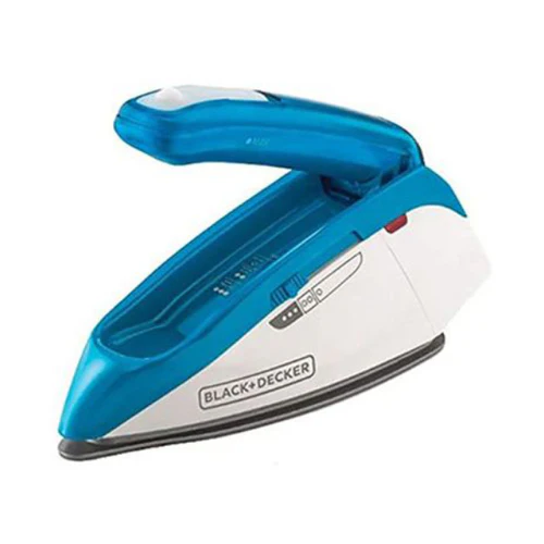 Black + Decker Dual Voltage Travel Steam Iron 1085W Blue/White - Image 5
