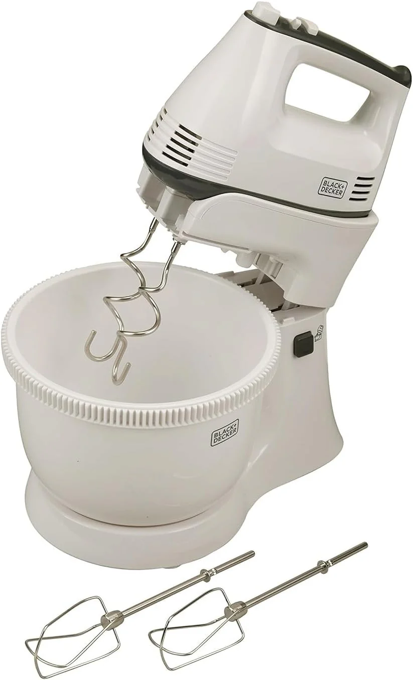 Black + Decker Stand Mixer, 300W, 5 speed, White, M700-B5