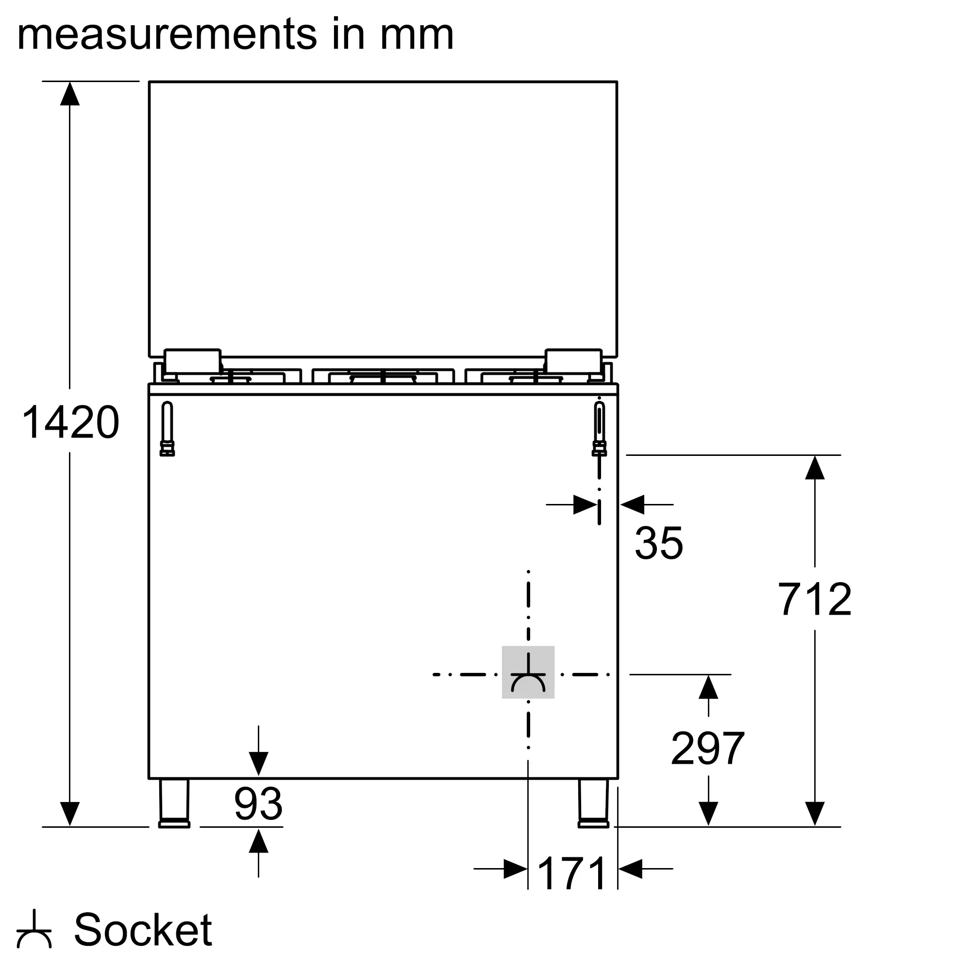 BOSCH Series 2 90cm Full Gas Cooker with Oven, HGV1E8Y50M, Stainless steel - Image 7