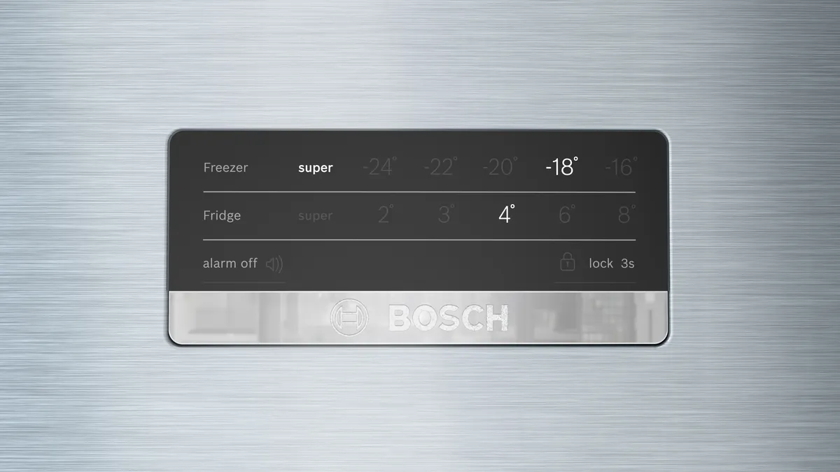 Bosch Series 4 Free Standing Top Mount Refrigerator, 542L, Brushed Steel – KDN76XIE0M - Image 3