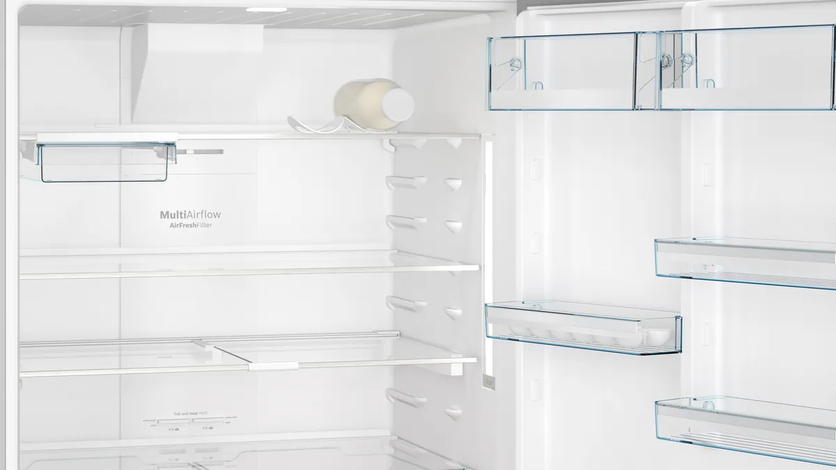 Bosch Series 6 Top Mount Refrigerator 641 Liters, Brushed Steel – KDN86HIE0M - Image 4
