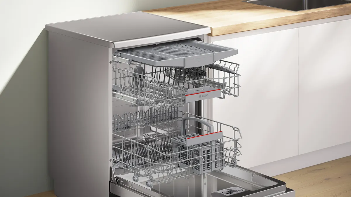BOSCH Series 4 Free-Standing Dishwasher SMS4ECI26M Brushed Steel, 14 Place Settings, SMS4ECI26M - Image 6