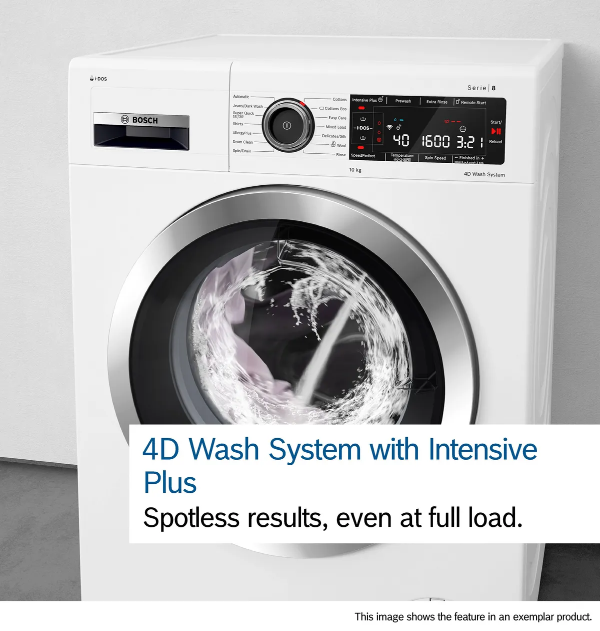 Bosch Series 8 washing machine, Front Loader 9 KG, Silver inox, WGB244AXGC - Image 7