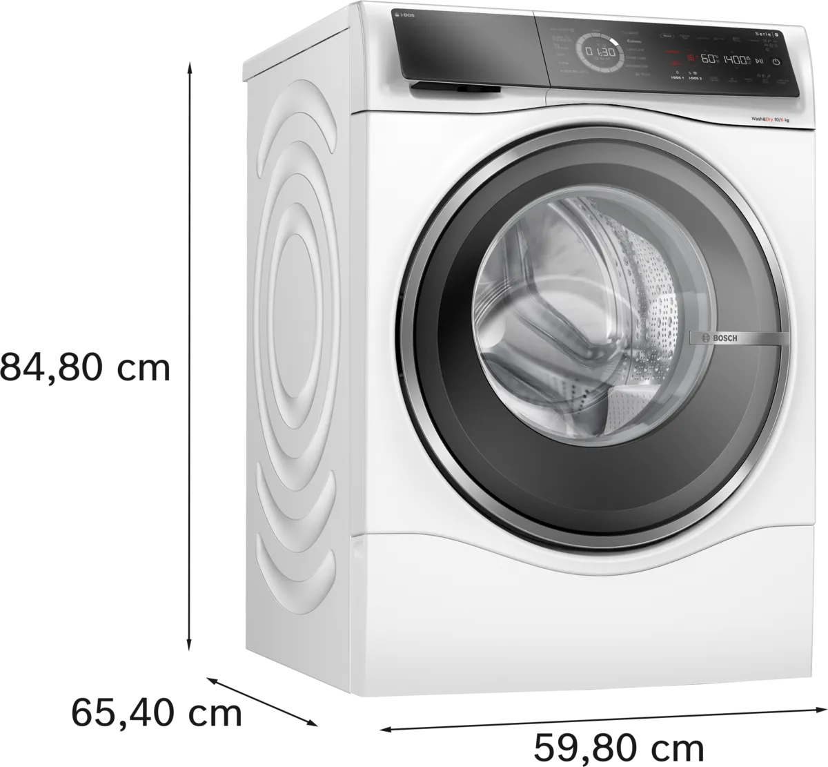 Bosch Series 8 Front Load Washer & Dryer 10 kg / 6 kg, White, WNC254A0GC - Image 5