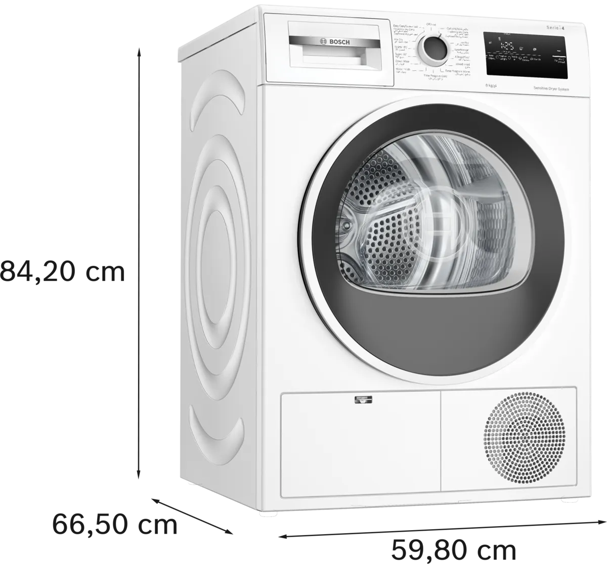 BOSCH Series 4 Front Load Tumble Dryer 8 KG, White, WTN86201GC - Image 5