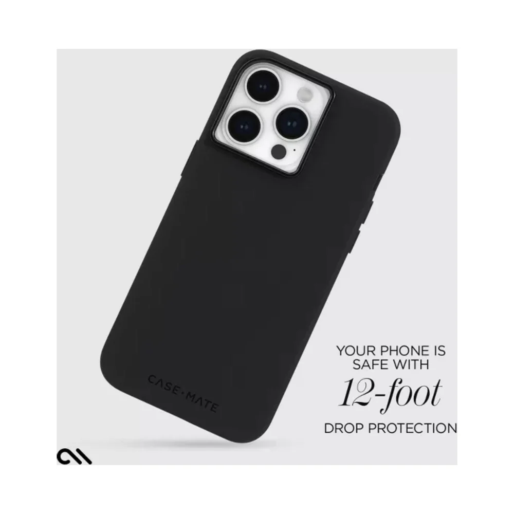 Case-Mate Silicone Protective Case Cover with Magsafe for Apple iPhone 15 Pro Max Black - Image 5