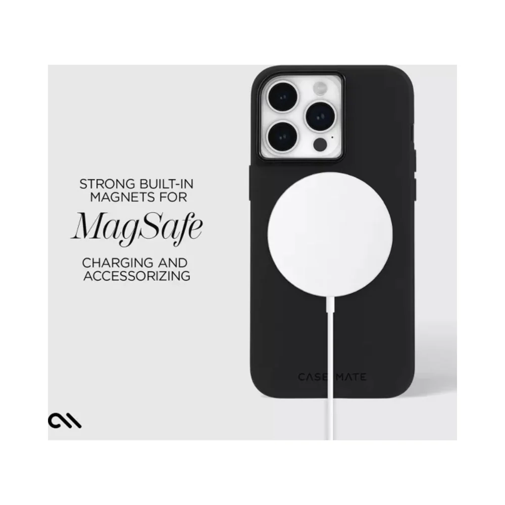 Case-Mate Silicone Protective Case Cover with Magsafe for Apple iPhone 15 Pro Max Black - Image 7