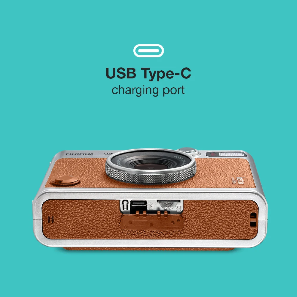Fujifilm Instax Mini Evo Hybrid Camera Brown - Image 5