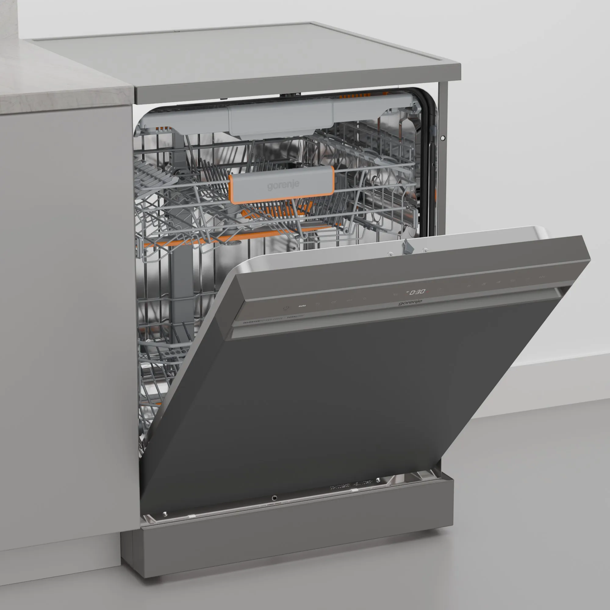 Gorenje 16 Place Settings Dishwasher, 60cm, Wi-Fi, Grey, GS673B90X - Image 4