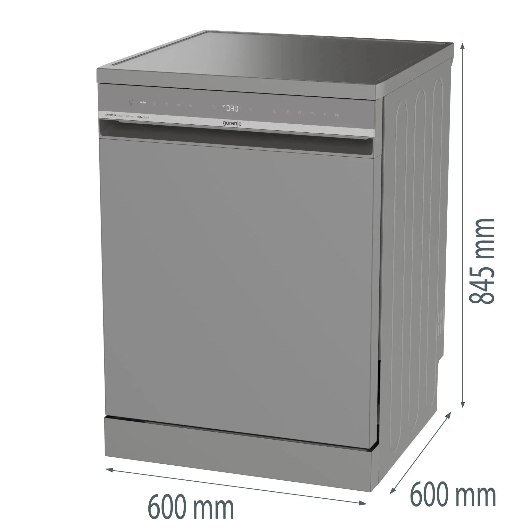Gorenje 16 Place Settings Dishwasher, 60cm, Wi-Fi, Grey, GS673B90X - Image 7
