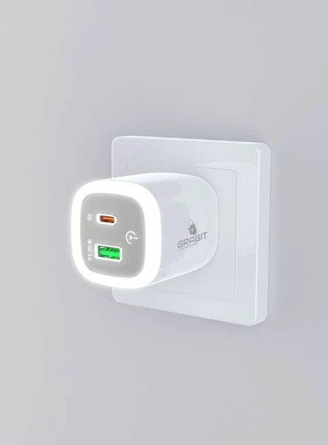 GRABIT GTC-125H PD 25W CHARGER WITH NIGHT LIGHT - Image 2