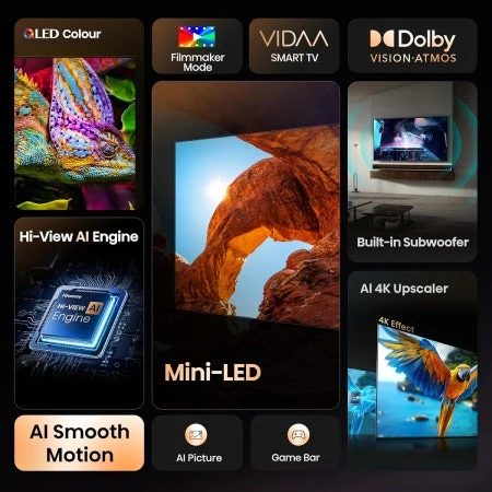 Hisense 55 Inch 4K Mini-LED QLED Smart TV, 144Hz, Game Mode Pro – 55U6Q Pro - Image 5