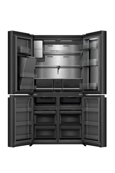 HISENSE Four Door French Smart Refrigerator, 607 L, Grey, RQ9P780TTB1 - Image 3