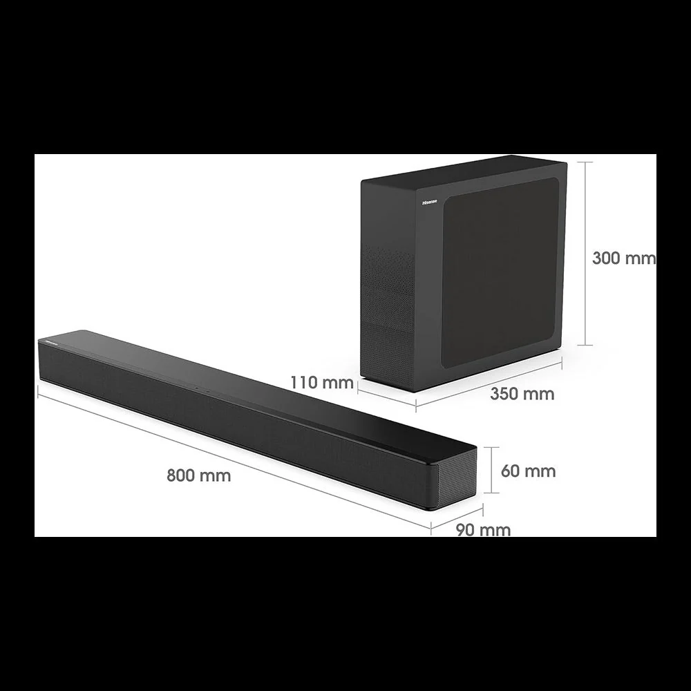 Hisense Soundbar, 2.1 Channel Audio, Wireless Subwoofer, Bluetooth – HS2100 - Image 2