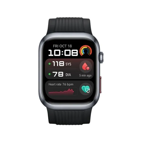 Huawei Watch D2,55020DAD, Black with Black Fluoroelastomer Strap - Image 2