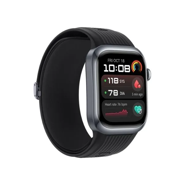Huawei Watch D2,55020DAD, Black with Black Fluoroelastomer Strap - Image 4