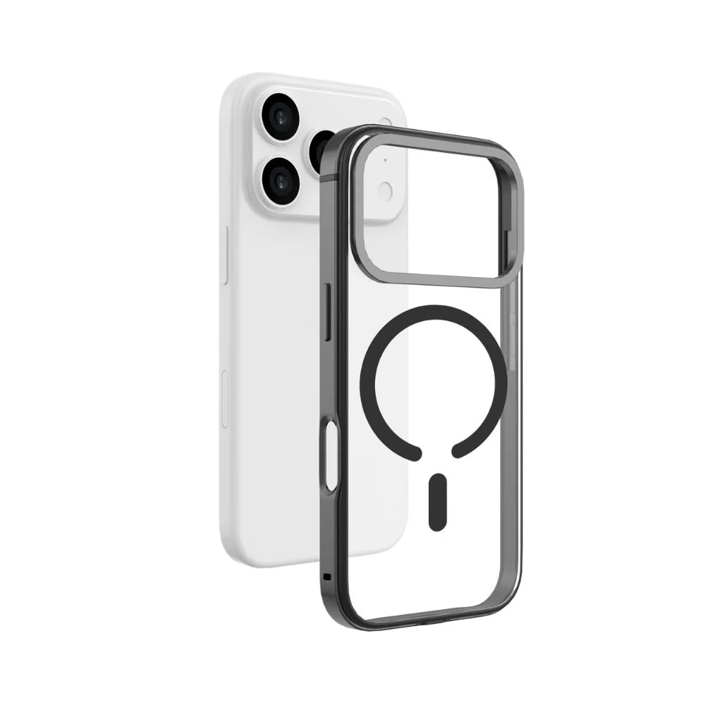 Infinyty Cirra Clear Case with Metallic Accents iPhone 17 Pro, Black - Image 5