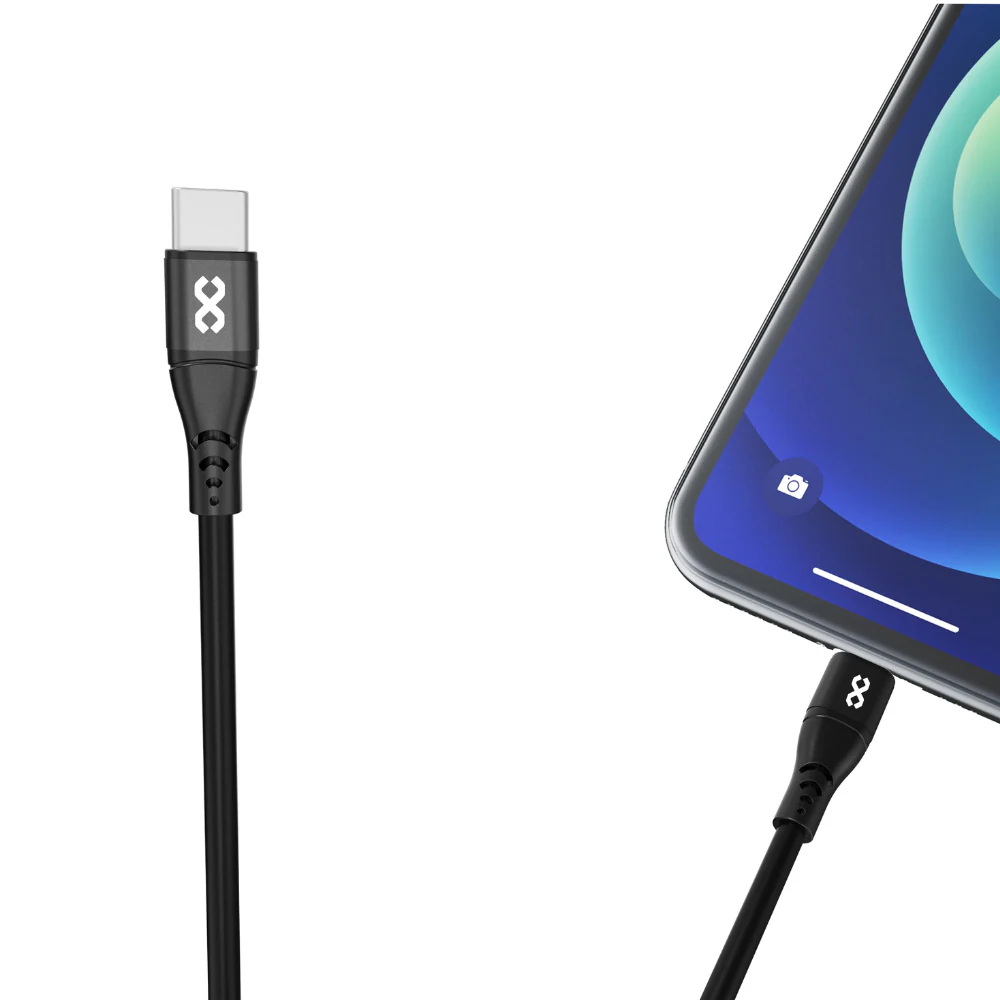 Infinyty DuoFlex-II Silicone USB-C to USB-C Cable, 100W, 2m, Black - Image 2
