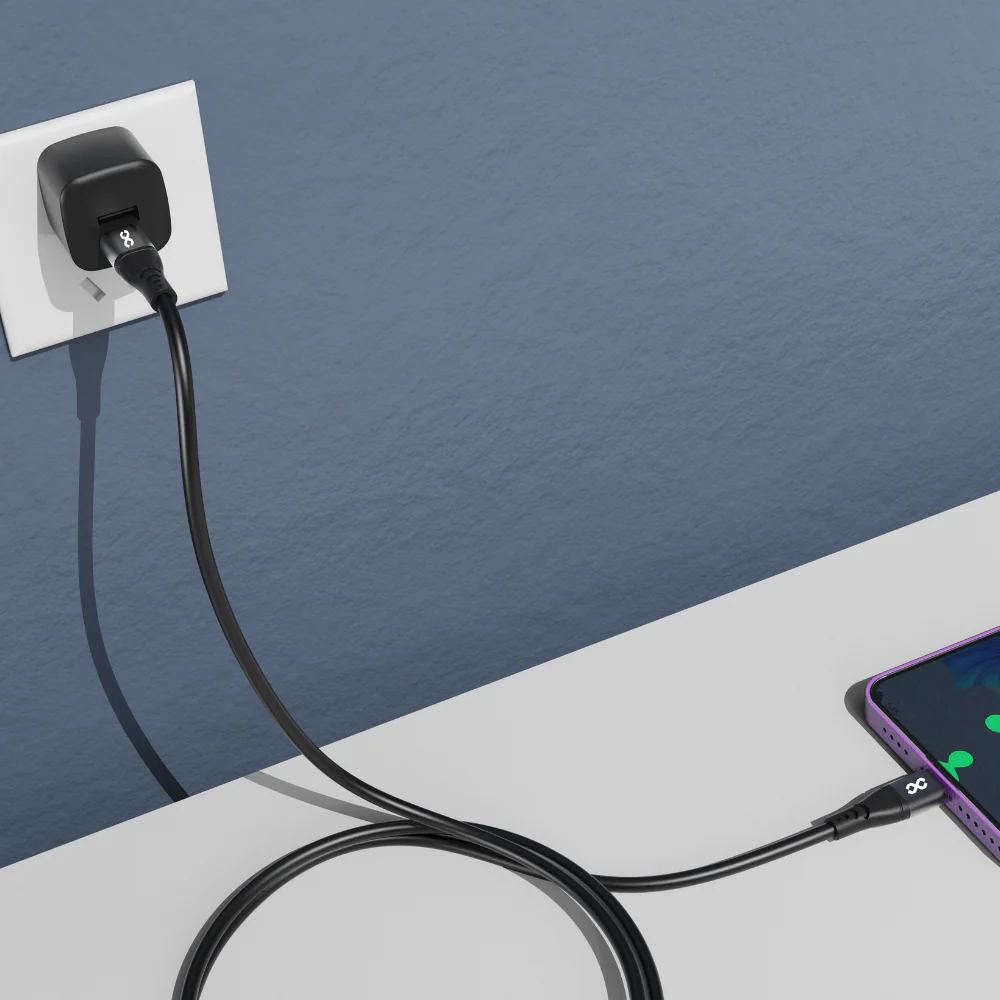 Infinyty DuoFlex-II Silicone USB-C to USB-C Cable, 100W, 2m, Black - Image 3