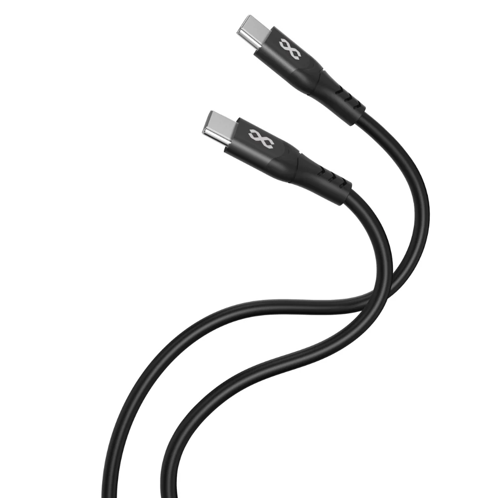 Infinyty DuoFlex-II Silicone USB-C to USB-C Cable, 100W, 2m, Black - Image 9
