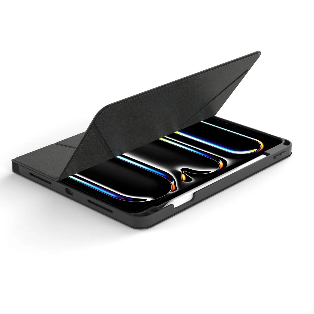 Infinyty Exalt iPad Case with High Rise Tri-Fold Stand iPad Pro 13-inch (2024) Black - Image 2