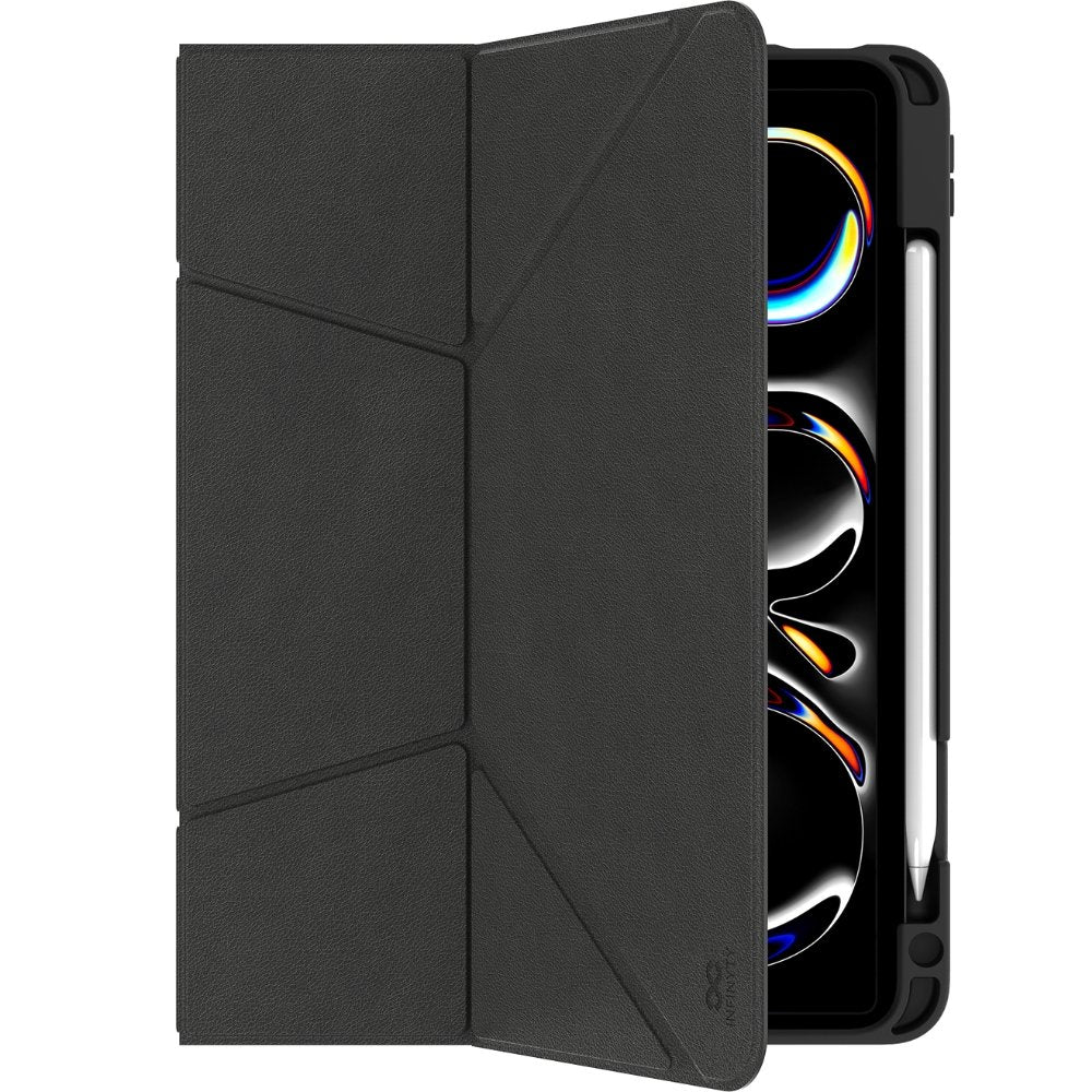Infinyty Exalt iPad Case with High Rise Tri-Fold Stand iPad Pro 13-inch (2024) Black - Image 3