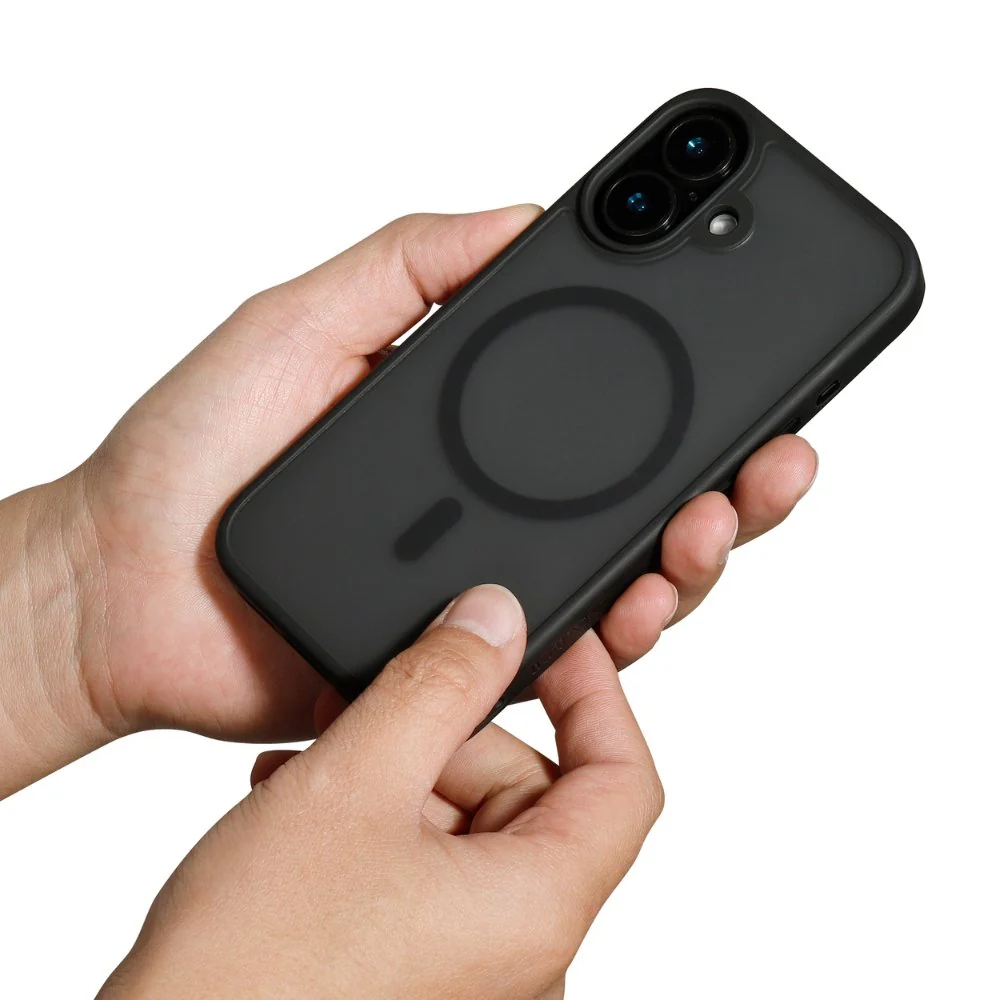 Infinyty Gleam Hybrid Matte Soft Touch MagSafe Case iPhone 16, Black - Image 4
