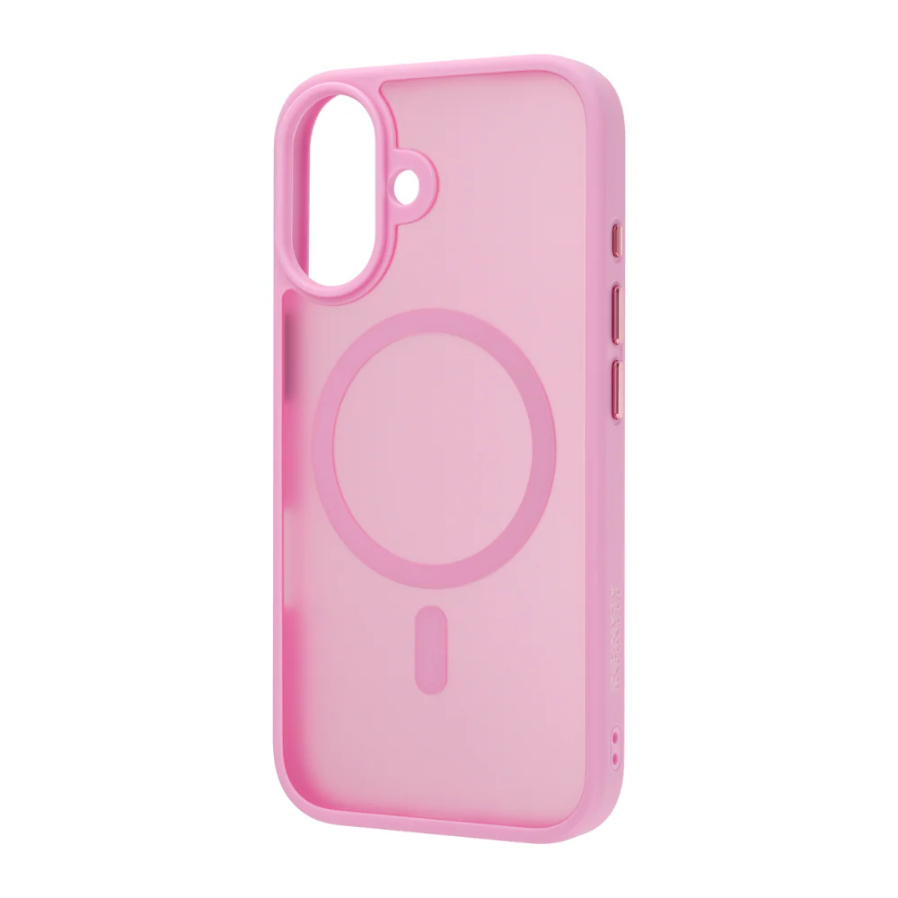 Infinyty Gleam Hybrid Matte Soft Touch MagSafe Case iPhone 16 Plus, Pink - Image 2
